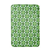 SlipperyJoe's green four-leaf clovers Saint Patric バスマット (正面縦)