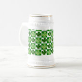 SlipperyJoe's green four-leaf clovers Saint Patric ビールジョッキ (正面左)