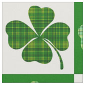 SlipperyJoe's green four-leaf clovers Saint Patric ファブリック (クローズアップ)