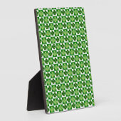 SlipperyJoe's green four-leaf clovers Saint Patric フォトプラーク (側面)