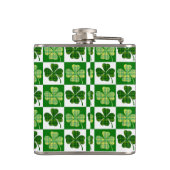 SlipperyJoe's green four-leaf clovers Saint Patric フラスク (裏面)