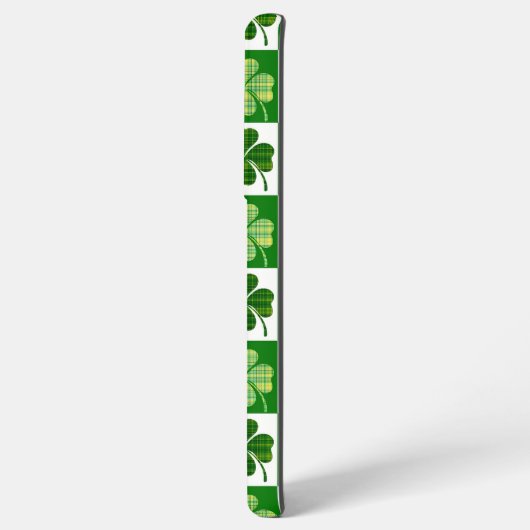 SlipperyJoe's green four-leaf clovers Saint Patric Samsung Galaxyケース (裏面横)