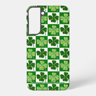 SlipperyJoe's green four-leaf clovers Saint Patric Samsung Galaxy S22+ケース