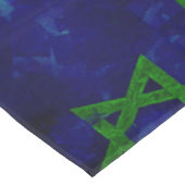 SlipperyJoe's Hanukkah green rows Stars of David c テーブルクロス (アングル)