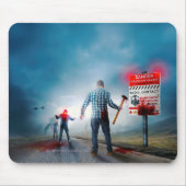 SlipperyJoe's happy Halloween glowing eyes zombies マウスパッド (正面)