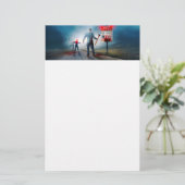 SlipperyJoe's happy Halloween glowing eyes zombies 便箋 (スタンド正面)