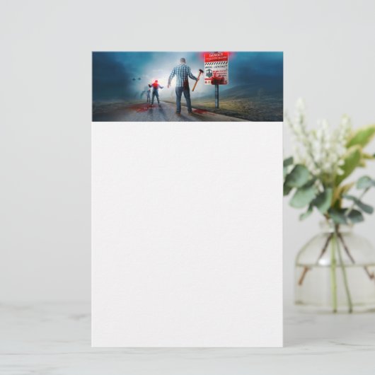 SlipperyJoe's happy Halloween glowing eyes zombies 便箋 (スタンド正面)