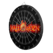 SlipperyJoe's Happy Halloween pumpkin glowing eyes ダーツボード (正面右)