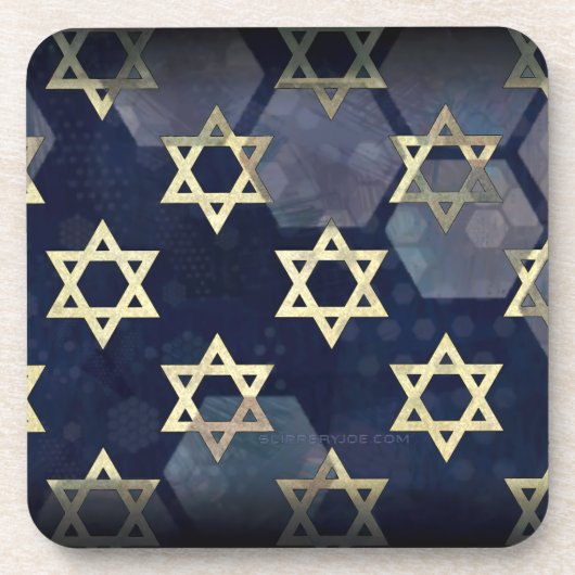 SlipperyJoe's Happy Hanukkahダビの複数の星 コースター (正面)