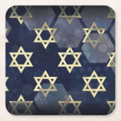 SlipperyJoe's Happy Hanukkahダビの複数の星 スクエアペーパーコースター (正面)