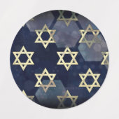 SlipperyJoe's Happy Hanukkahダビの複数の星 ラベル (デザイン1)