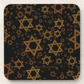 SlipperyJoe's Happy Hanukkahデイビッドの複数の星 コースター (正面)