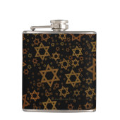 SlipperyJoe's Happy Hanukkahデイビッドの複数の星 フラスク (正面)