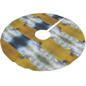 SlipperyJoe's Happy Hanukkah四面回転 ブラッシュドポリエステルツリースカート (アングル)