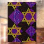 SlipperyJoe's Happy Hanukkah Star of David(ユダヤ教)メノ ウィンドウサイン (シート2)