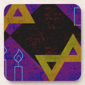 SlipperyJoe's Happy Hanukkah Star of David（ユダヤ教）メノ コースター (正面)