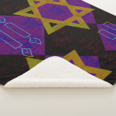 SlipperyJoe's Happy Hanukkah Star of David（ユダヤ教）メノ シェルパブランケット (3/4)