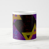 SlipperyJoe's Happy Hanukkah Star of David（ユダヤ教）メノ ジャンボコーヒーマグカップ (正面)