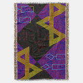SlipperyJoe's Happy Hanukkah Star of David（ユダヤ教）メノ スローブランケット (正面縦)