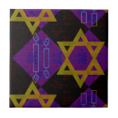 SlipperyJoe's Happy Hanukkah Star of David（ユダヤ教）メノ タイル (正面)