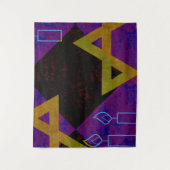 SlipperyJoe's Happy Hanukkah Star of David（ユダヤ教）メノ タペストリー (正面)