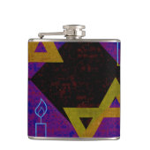 SlipperyJoe's Happy Hanukkah Star of David（ユダヤ教）メノ フラスク (正面)