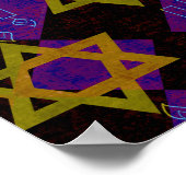 SlipperyJoe's Happy Hanukkah Star of David（ユダヤ教）メノ ポスター (角)