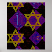 SlipperyJoe's Happy Hanukkah Star of David（ユダヤ教）メノ ポスター (正面)