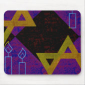SlipperyJoe's Happy Hanukkah Star of David(ユダヤ教)メノ マウスパッド (正面)