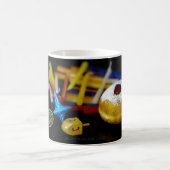 SlipperyJoe's Happy Hanukkah Star of David coin me コーヒーマグカップ (中央)