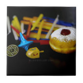 SlipperyJoe's Happy Hanukkah Star of David coin me タイル (正面)