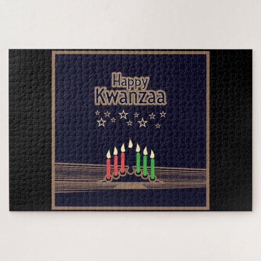SlipperyJoe's Happy Kwanzaa December African Ameri ジグソーパズル (横)