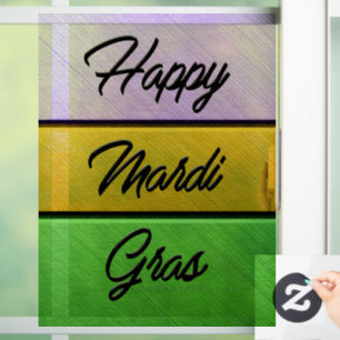 SlipperyJoe's Happy Mardi Gras purple金ゴールドgreen b ウィンドウサイン
