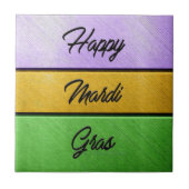 SlipperyJoe's Happy Mardi Gras purple金ゴールドgreen b タイル (正面)