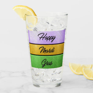 SlipperyJoe's Happy Mardi Gras purple金ゴールドgreen b タンブラーグラス