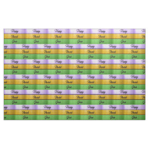 SlipperyJoe's Happy Mardi Gras purple金ゴールドgreen b ファブリック