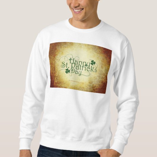 SlipperyJoe's Happy St. Patrick's Day 3リーフc スウェットシャツ (正面)