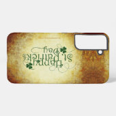 SlipperyJoe's Happy St. Patrick's Day 3リーフc Samsung Galaxyケース (裏面横)