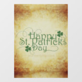 SlipperyJoe's Happy St. Patrick's Day holiday Iris ウィンドウサイン (シート)