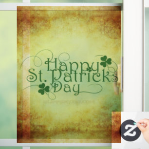 SlipperyJoe's Happy St. Patrick's Day holiday Iris ウィンドウサイン