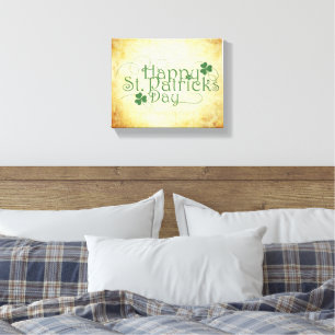 SlipperyJoe's Happy St. Patrick's Day holiday Iris キャンバスプリント