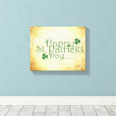 SlipperyJoe's Happy St. Patrick's Day holiday Iris キャンバスプリント (インサイチュ (ウッドフロア))