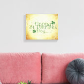 SlipperyJoe's Happy St. Patrick's Day holiday Iris キャンバスプリント (インサイチュ (リビング))