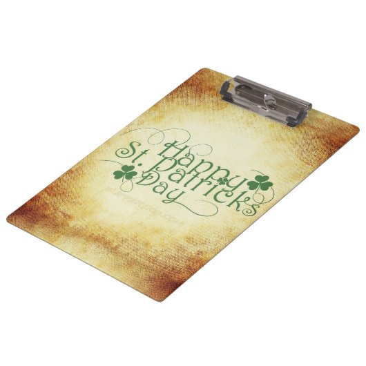 SlipperyJoe's Happy St. Patrick's Day holiday Iris クリップボード (アングル)