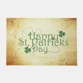SlipperyJoe's Happy St. Patrick's Day holiday Iris ドアマット (正面)
