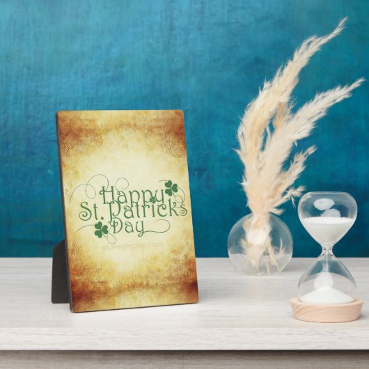 SlipperyJoe's Happy St. Patrick's Day holiday Iris フォトプラーク (側面)
