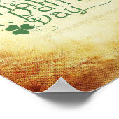 SlipperyJoe's Happy St. Patrick's Day holiday Iris ポスター (角)