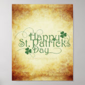 SlipperyJoe's Happy St. Patrick's Day holiday Iris ポスター (正面)