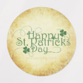 SlipperyJoe's Happy St. Patrick's Day holiday Iris ラベル (デザイン1)