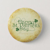 SlipperyJoe's Happy St. Patrick's Day holiday Iris 缶バッジ (正面)